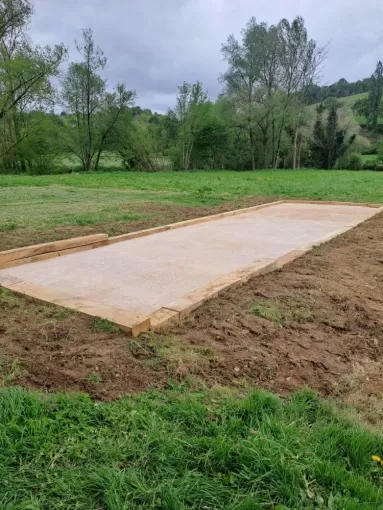 Création d'un terrain de pétanque à GAN., Ogeu-les-Bains, MBTP