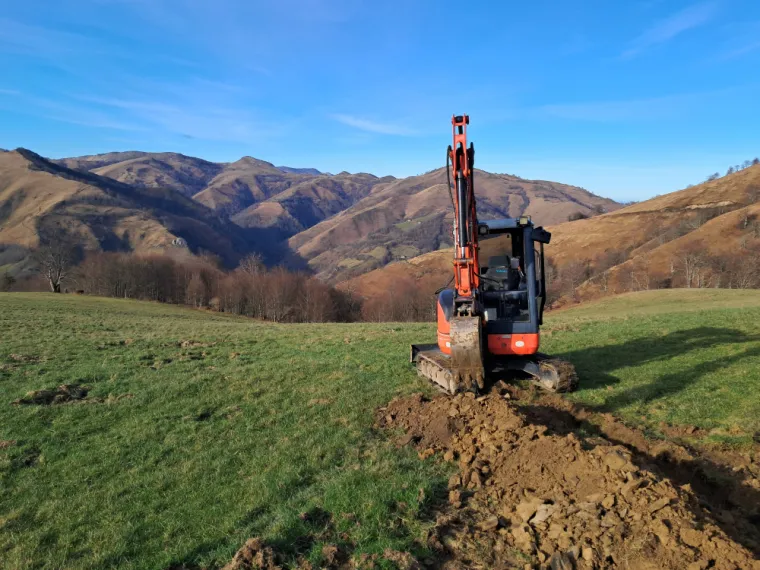 Ouverture de la tranchée.