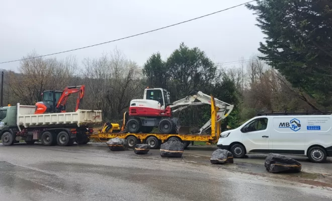 Transport d'engins et de véhicules, Ogeu-les-Bains, MBTP