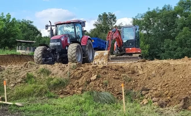 Terrassement pour une construction d'un batiment agricole BOSDARROS, Ogeu-les-Bains, MBTP