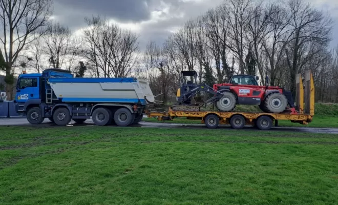 Transport d'engins et de véhicules, Ogeu-les-Bains, MBTP