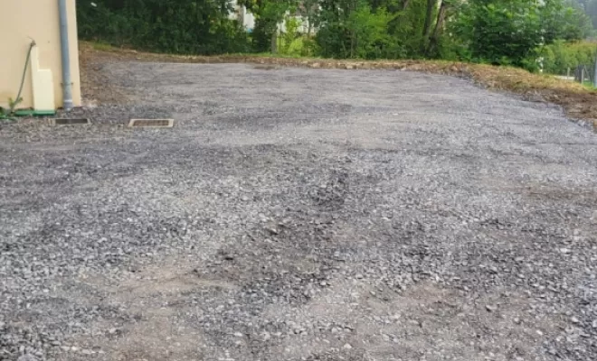 Remise en état du parking.