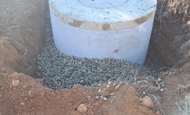 Création d'un puisard d'infiltration.