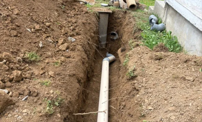 Branchement au regard éxistant.