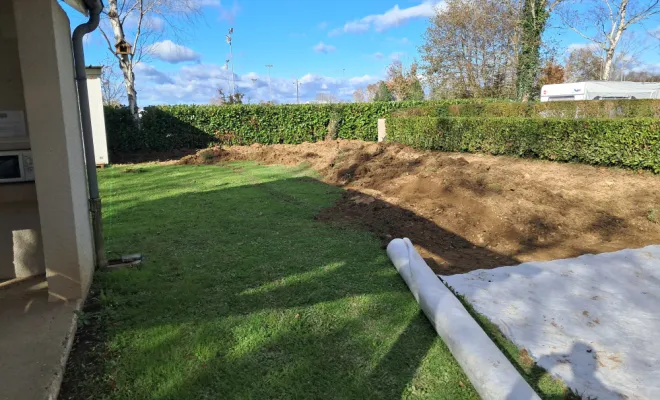 Terrassement de la plate forme.