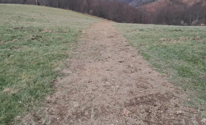 Remise en état de la prairie.