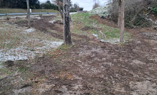 Remise en état du terrain.