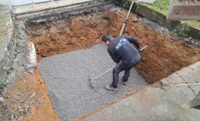 Réalisation du lit de pose.