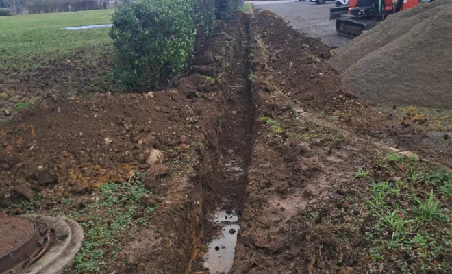 Ouverture de la tranchée.