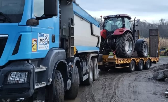 Transport de tracteurs